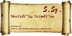 Skultéty Szimóna névjegykártya